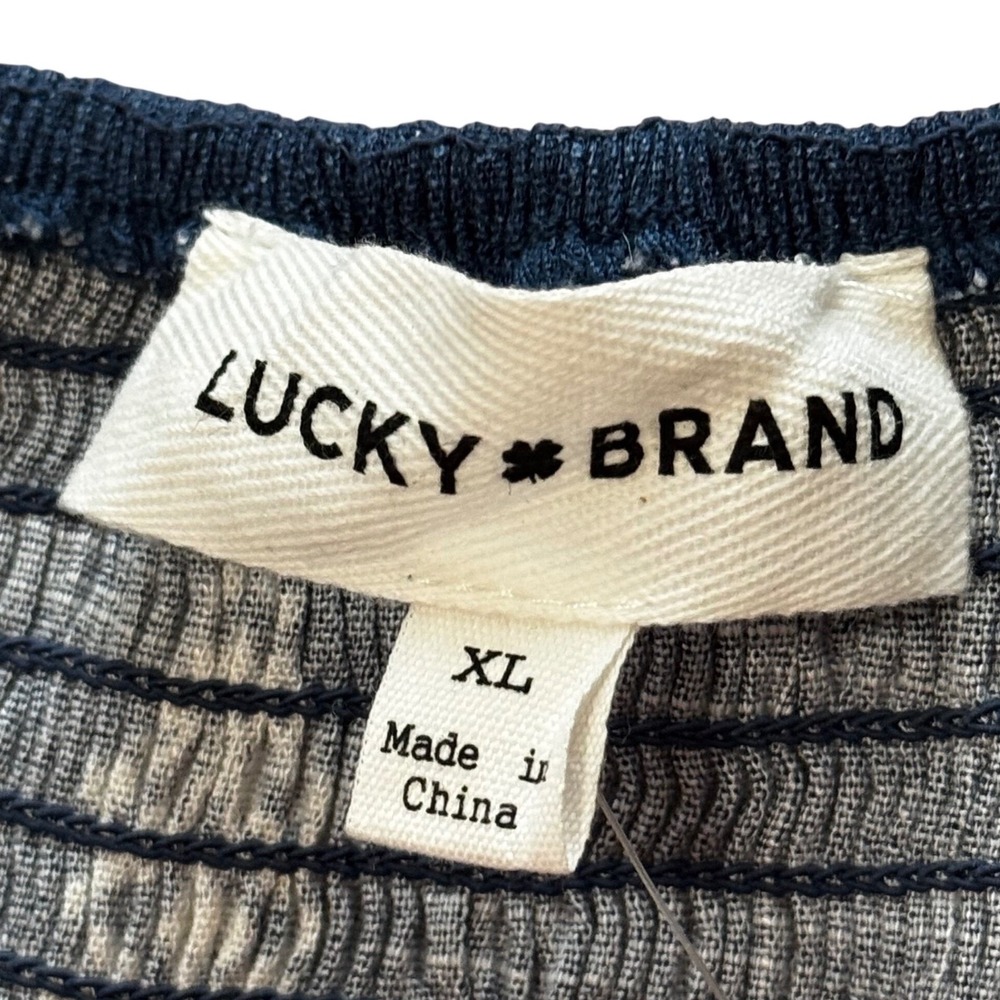 Lucky Brand Blue Medallion Print Maxi Dress, XL, Smocked Back, Pockets‎ - Picture 13 of 14